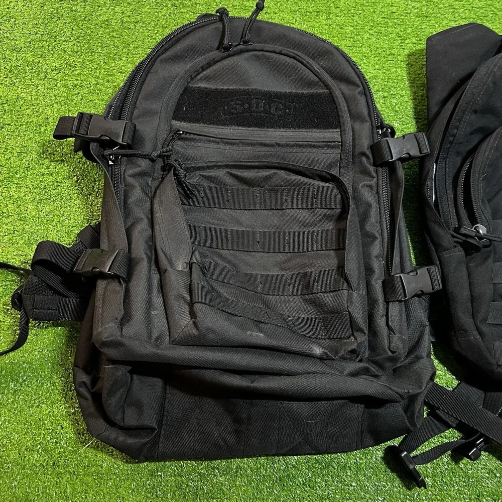 SOC 3 Day Pass Tactical Backpack Molle 38L‎ & Condor Hydration Pack Black EUC